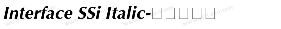 Interface SSi Italic字体转换